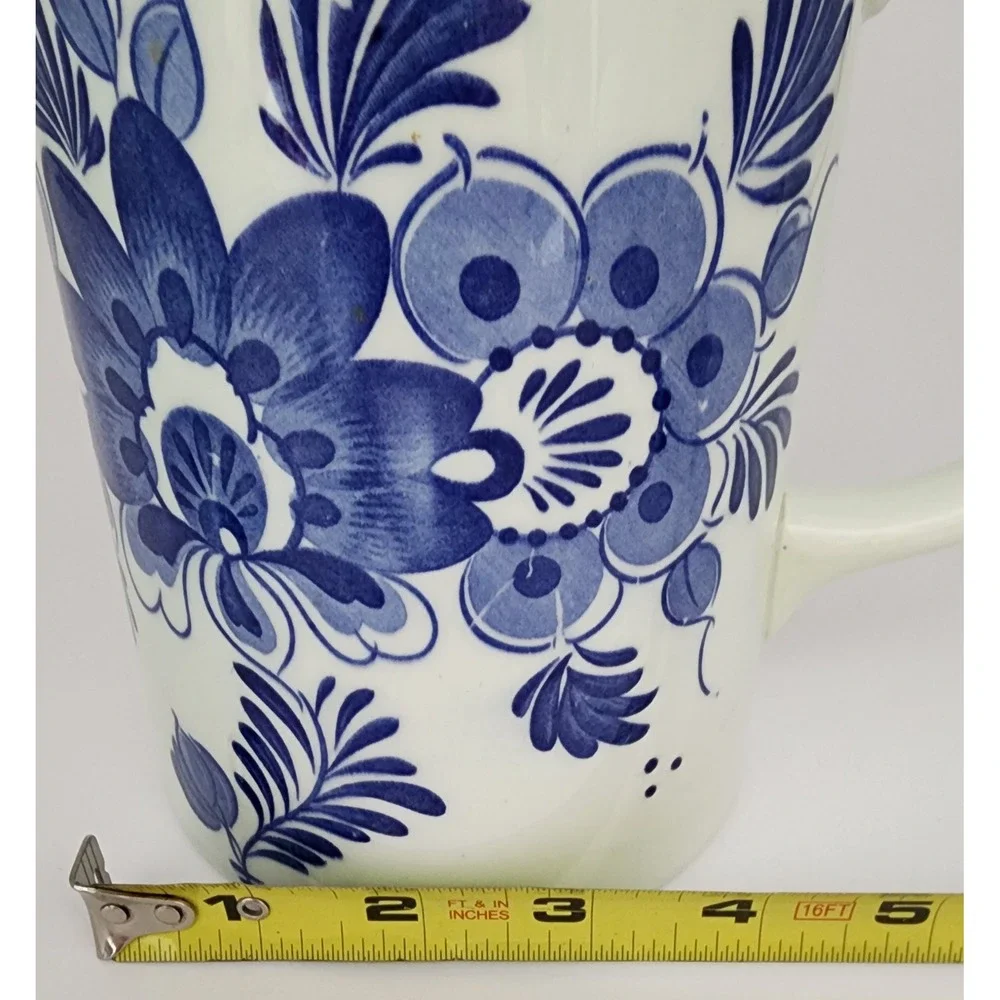 Our Own Import Pitcher Candy Dish Set Blue Vintage Floral Japan Ceramic VGC